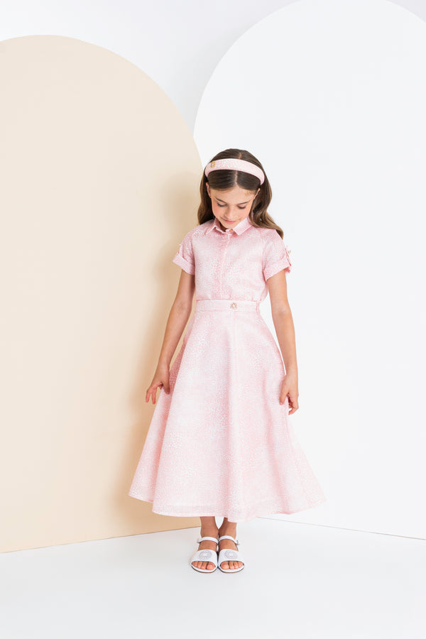 Pink Animalier Print Gauze Shirt