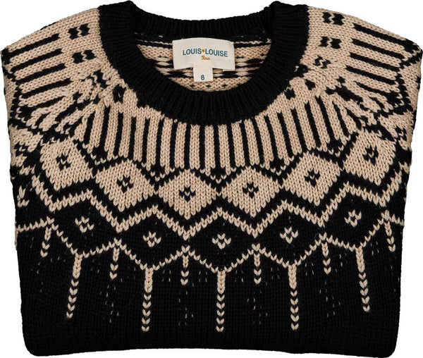 Black and Beige Robert Sweater