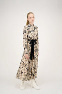 Beige Floral Judith Dress