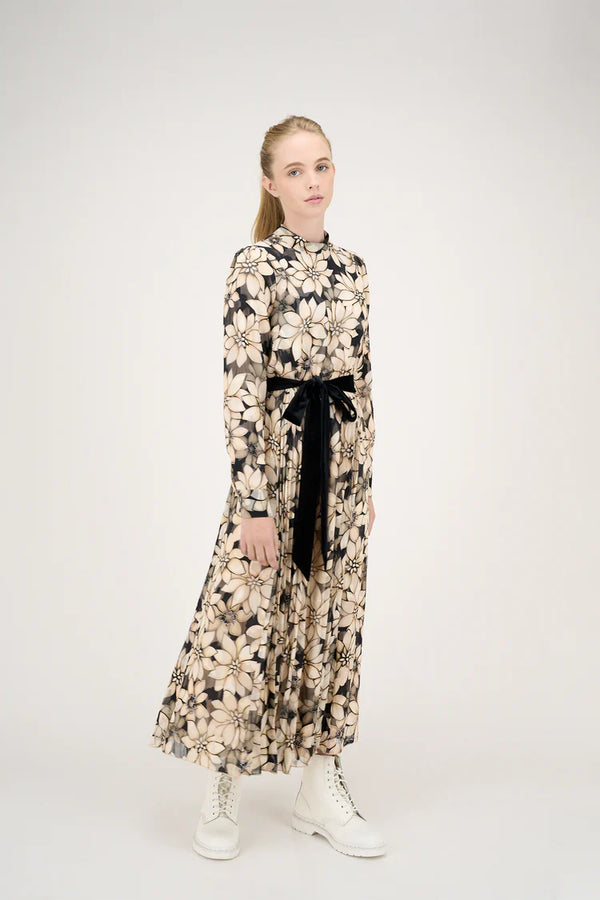Beige Floral Judith Dress
