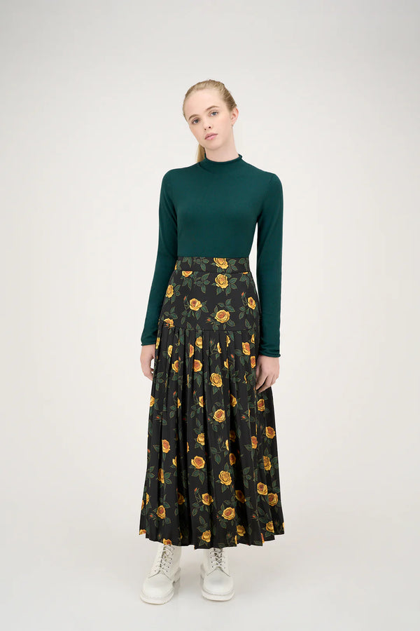 Roses on Green Paloma Skirt