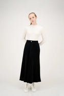Black Corduroy Maxine Skirt
