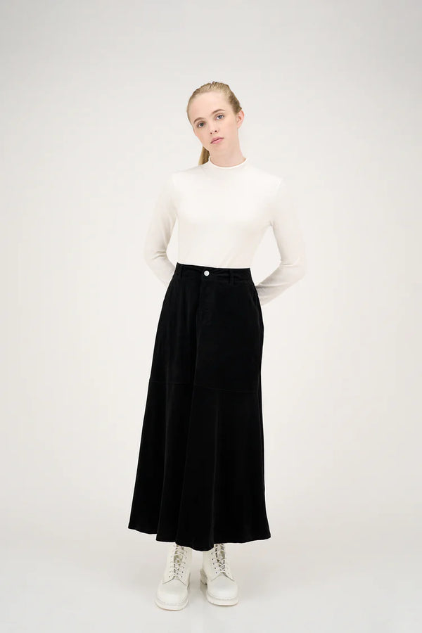 Black Corduroy Maxine Skirt