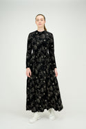 Floral Martha Velvet Dress
