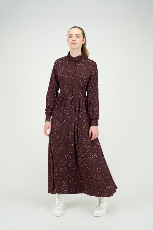 Marroon Hearts Jessica Dress