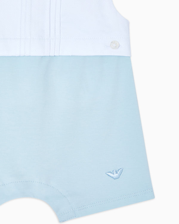 Blue Baby Collar Romper