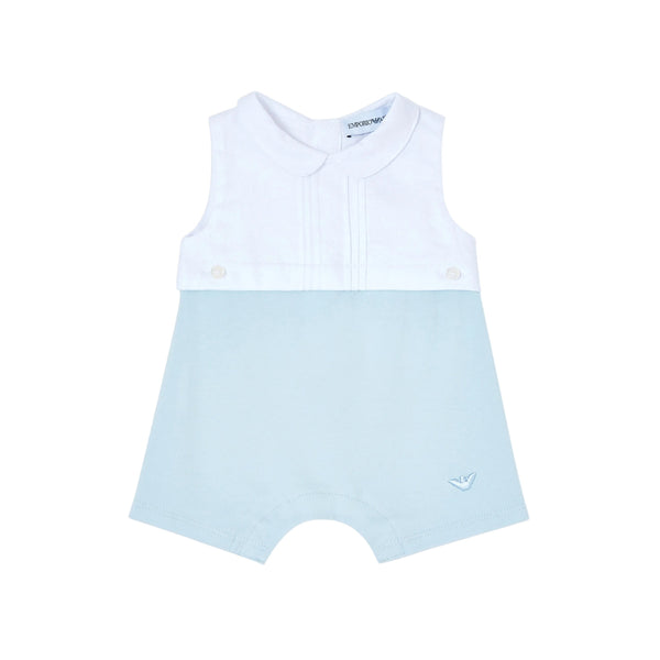 Blue Baby Collar Romper