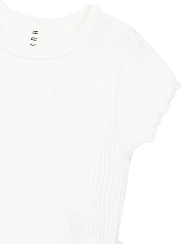 White Ribbed Tee