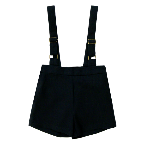 Navy Suspender Shorts