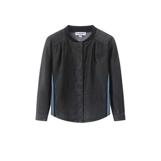 Black Denim Long Sleeve Shirt
