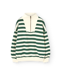 Green and White Blowfly Halfzip Sweatshirt