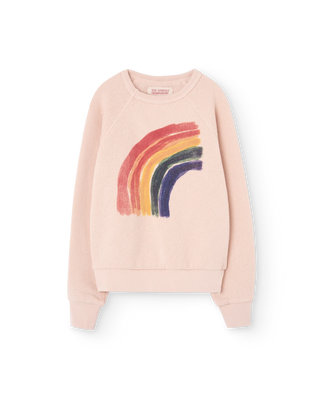 Light Pink Rainbow Shark Crewneck