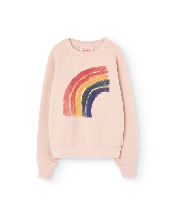 Light Pink Rainbow Shark Crewneck