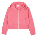 Raspberry Printed Zip Up Hoodie
