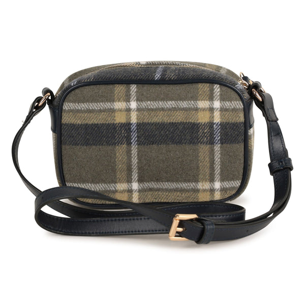 Green and Blue Plaid Messenger Bag