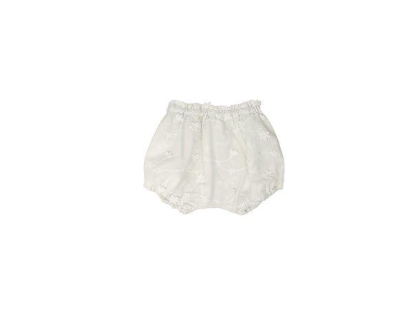White Embroidery Baby Bloomer