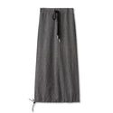 Grey Ribbed Maxi Skirt
