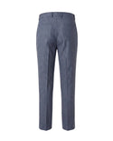 Navy Pinstripe Wide Leg Pant