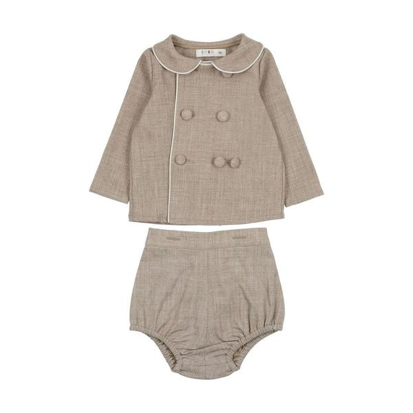 Oat Wool Peter Pan Bloomer Set