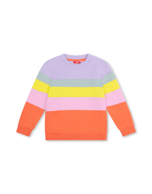 Lilac Herita Colorblock Striped Sweatshirt