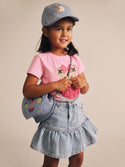 Blue Denim Frilly Skirt