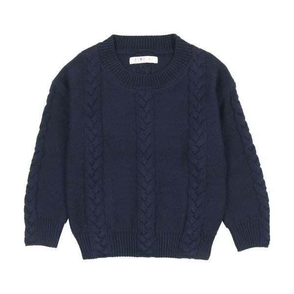 Navy Cable Knit Sweater