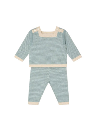 Blue and Ivory Baby Knit Joe Ensemble