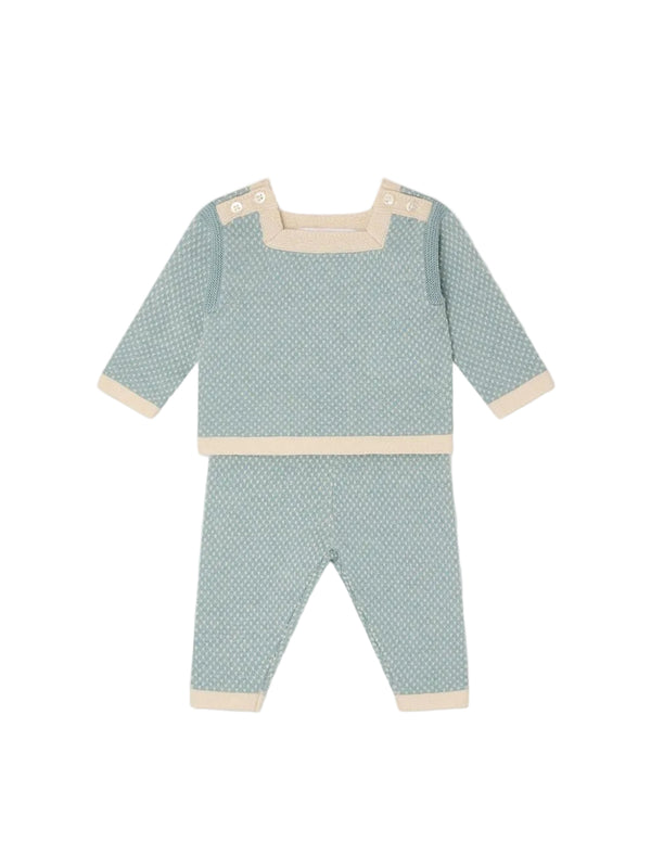 Blue and Ivory Baby Knit Joe Ensemble