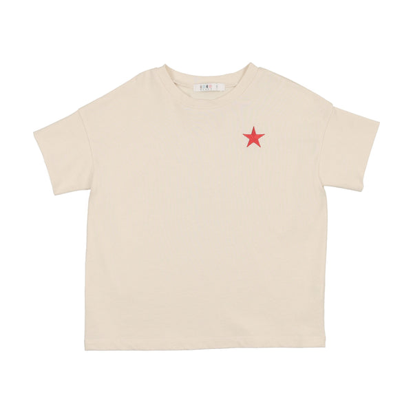 Cream Cotton Star Tee