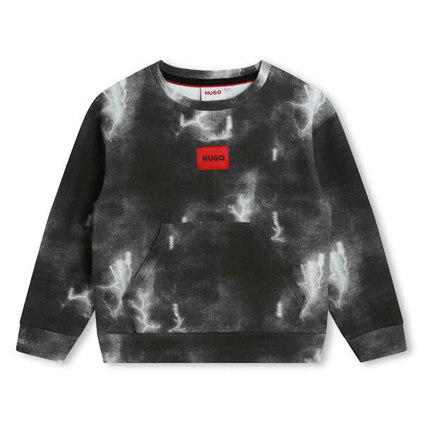 Black Grey Acid Wash Sweatshirt