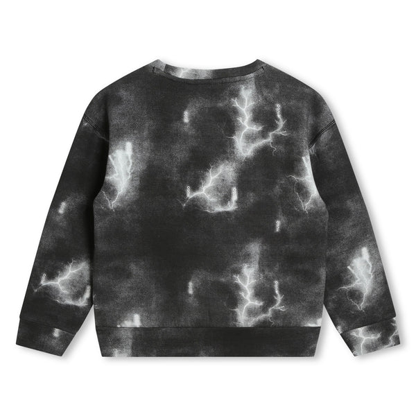Black Grey Acid Wash Sweatshirt