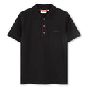 Black Short Sleeve Polo