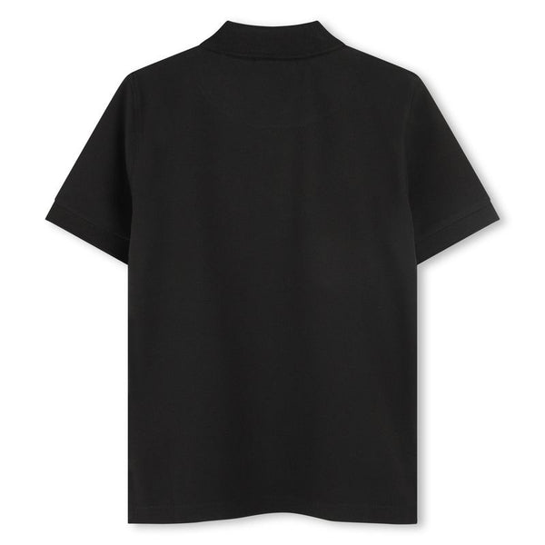 Black Short Sleeve Polo