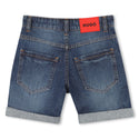 Stone Washed Denim Shorts