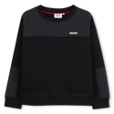 Black Chest Logo Patch Crewneck