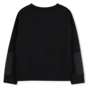 Black Chest Logo Patch Crewneck