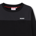 Black Chest Logo Patch Crewneck
