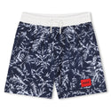 Navy Printed Swim Trunk