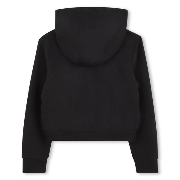 Black Hugo Heart Zip Up Hoodie