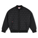 Black Quilted Bomber Jacket