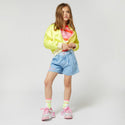 Fluorescent Knit Coral Short Sleeve Sweater