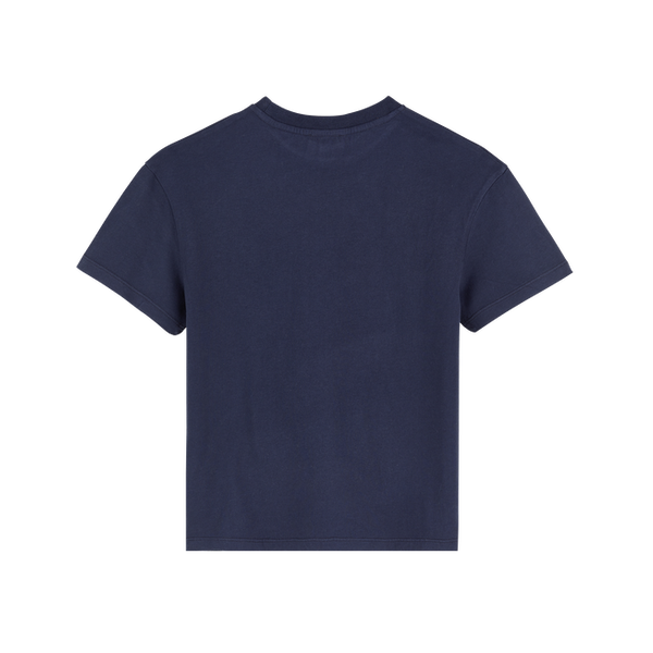 Navy Puff Print Logo Turtle Tee