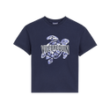 Navy Puff Print Logo Turtle Tee