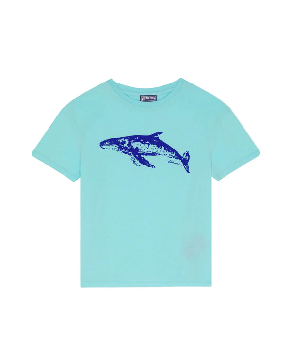 Light Blue Whale Graphic Tee