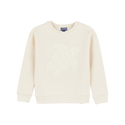 Off White Terry Turtle Crewneck Sweatshirt