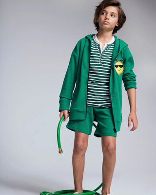 Green Stripe Hilltop Henley Tee