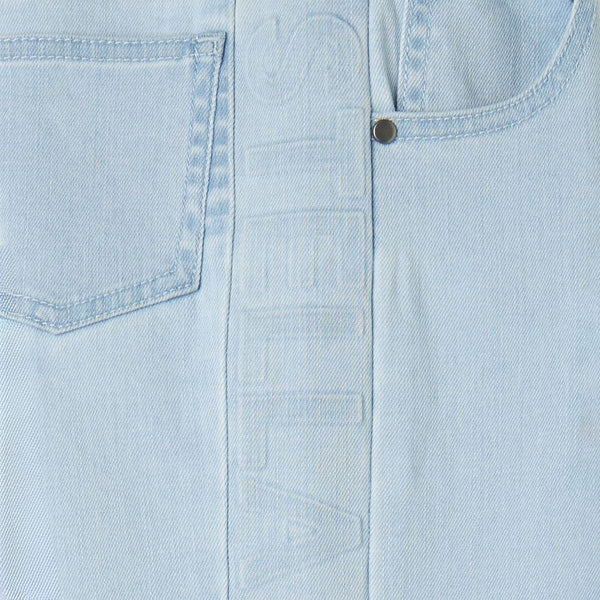 Blue Denim Embossed Logo Jeans