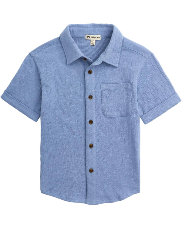 Blue Beach Short Sleeve Shirt