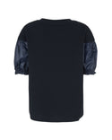 Navy Puff Sleeve Tee