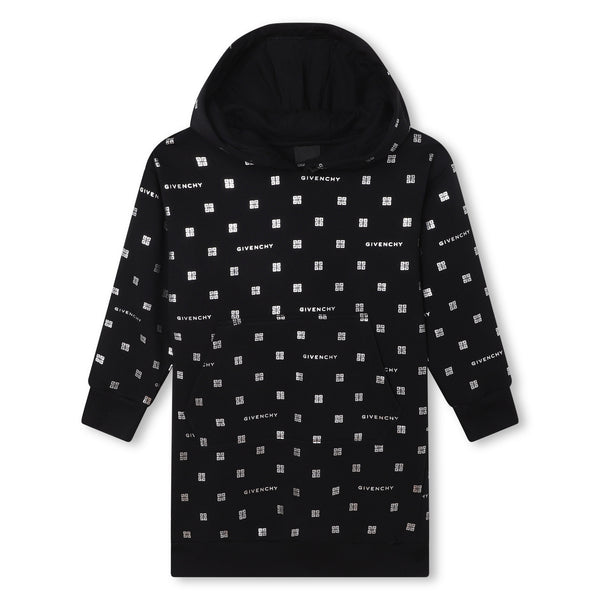Black and Silver 4G Sweatshirt Dress